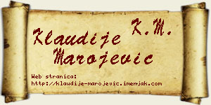 Klaudije Marojević vizit kartica